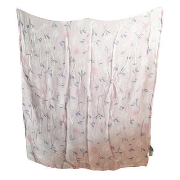 Aden + Anais Floral Pink Muslin Swaddle Baby Blanket 46" X 43" - Picture 2 of 3